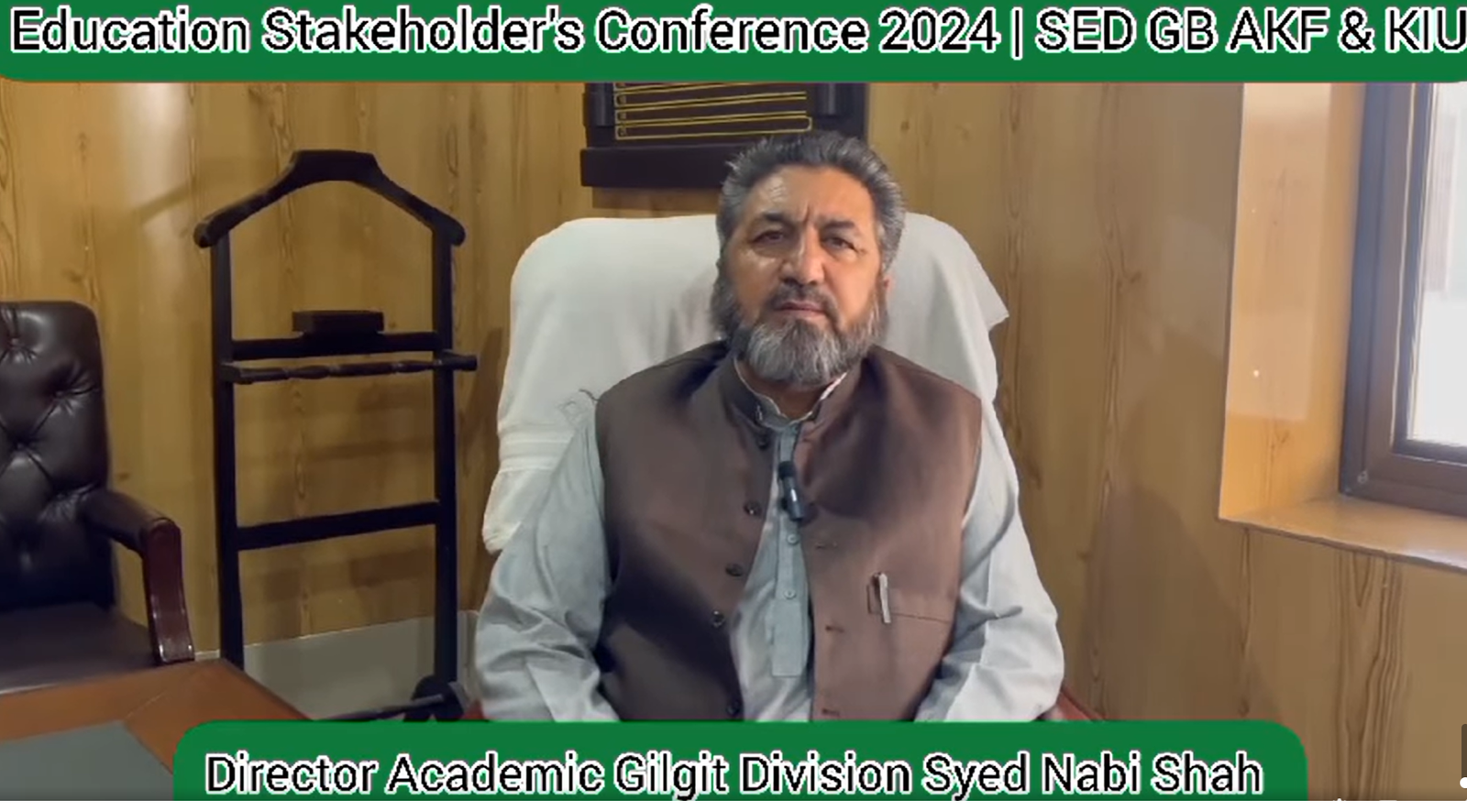 گلگت۔ ڈائریکٹر ایجوکیشن گلگت ریجن سید نبی شاہ ایجوکیشن سیٹک ہولڈرز کانفرنس کے حوالے سے میڈیا سے بات کر رہے ہیں